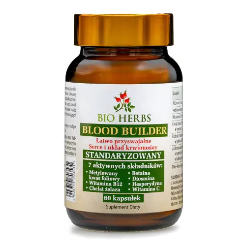 BLOOD BUILDER Serce, Układ krwionośny STANDARYZOWANY 60 kaps.