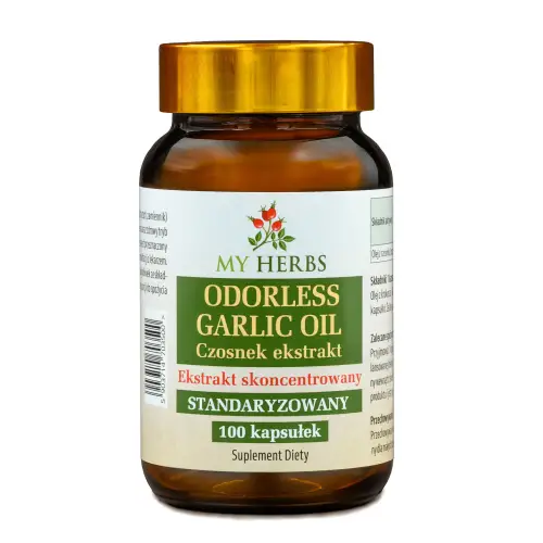 ODORLESS GARLIC OIL CZOSNEK EKSTRAKT 100 KAPS. STANDARYZOWANY
