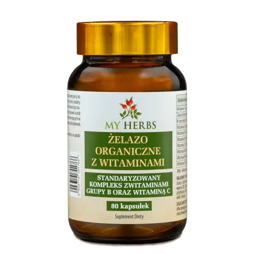 ŻELAZO ORGANICZNE Z WITAMINAMI 80 KAPSUŁEK