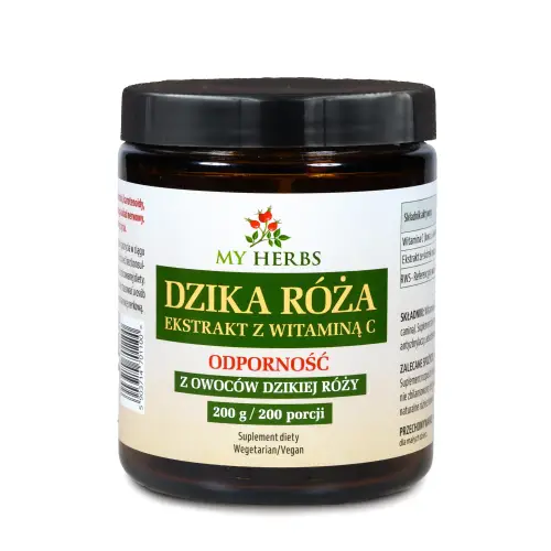 DZIKA RÓŻA EKSTRAKT Z WITAMINĄ C 200 G / 200 PORCJI