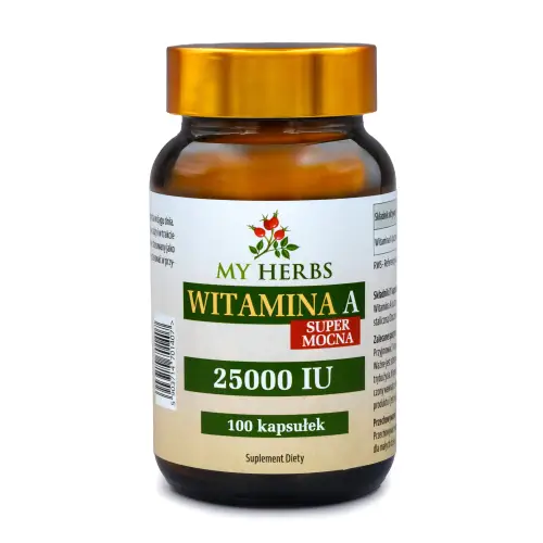 WITAMINA A 25 000 IU SUPER MOCNA 100 KAPSUŁEK