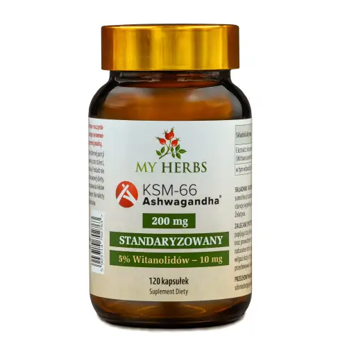 ASHWAGANDHA KSM-66 STANDARYZOWANY EKSTRAKT 120 KAPS.
