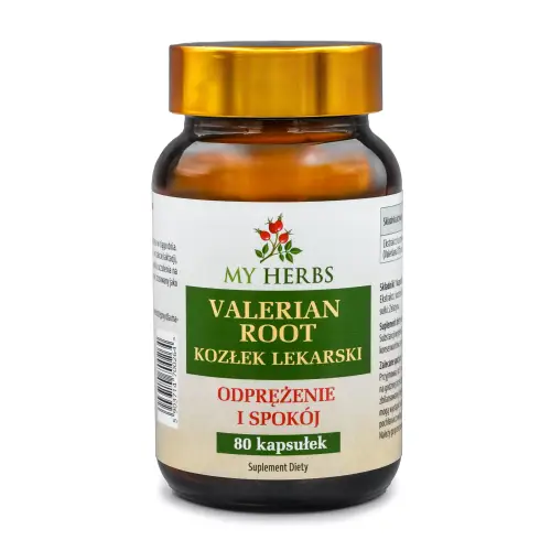KOZŁEK LEKARSKI VALERIAN ROOT EKSTRAKT 80 KAPSUŁEK 500 MG