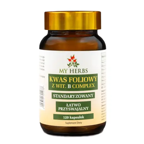 KWAS FOLIOWY Z WITAMINĄ B COMPLEX 120 KAPSUŁEK