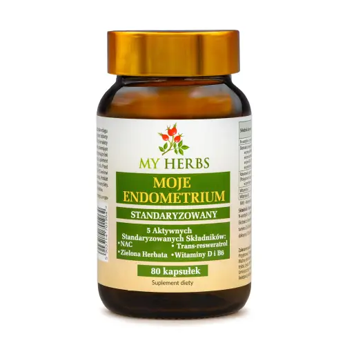 MOJE ENDOMETRIUM ENDOMETRIOZA, TRANS-RESWERATROL, EGCG, WIT. B6, 80 KAPS.