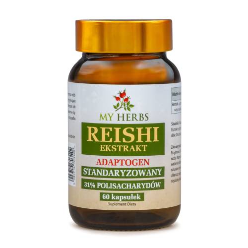 REISHI EKSTRAKT ADAPTOGEN STANDARYZOWANY 31% POLISACHARYDÓW 60 KAPS