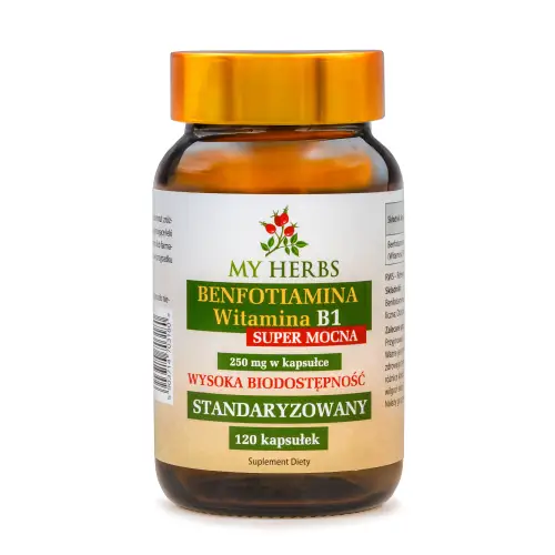 BENFOTIAMINA SUPER MOCNA STANDAR WYSOKA BIODOSTĘPNOŚĆ 120 KAPS