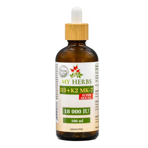 WITAMINA D3 + K2 MK-7 18 000 W OLIWIE Z OLIWEK KROPLE 100 ml