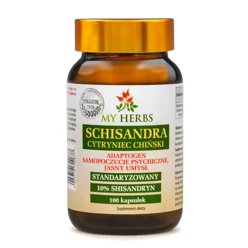 SCHISANDRA CYTRYNIEC CHIŃSKI STANDARYZOWANA NA 10% SCHISANDRYN 100 KAPSUŁEK