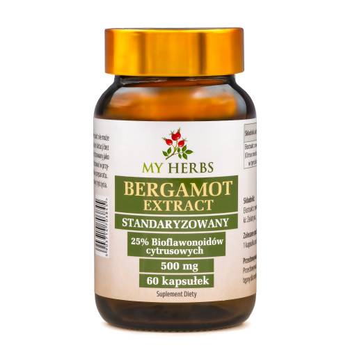 Bergamot extract standaryzowany 25% bioflawonoidów cytrusowych 60 kaps.