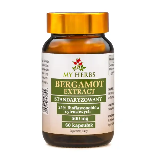 Bergamot extract standaryzowany 25% bioflawonoidów cytrusowych 60 kaps.