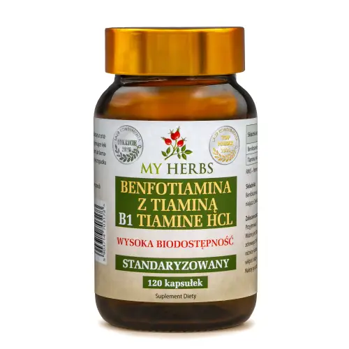 BENFOTIAMINA Z TIAMINĄ  B1 TIAMINE HCL STANDAR 120 KAPS