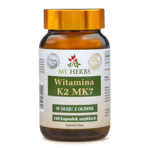 Witamina K2 MK7 100 µg w Oleju z Oliwek – 120 Kapsułek Miękkich 